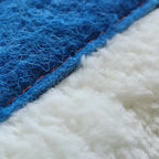 Blue und weiße fleece stoff mit texturierter mesh-oberfläche und weichem innenfutter für maykker einwascher komplett set switchmop