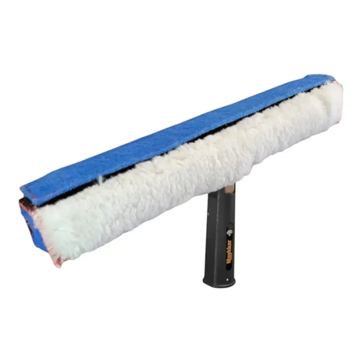 Blau weißer mikrofaserscheibenkopf mit schwarzem griff von mopmaster im maykker einwascher komplett set switchmop