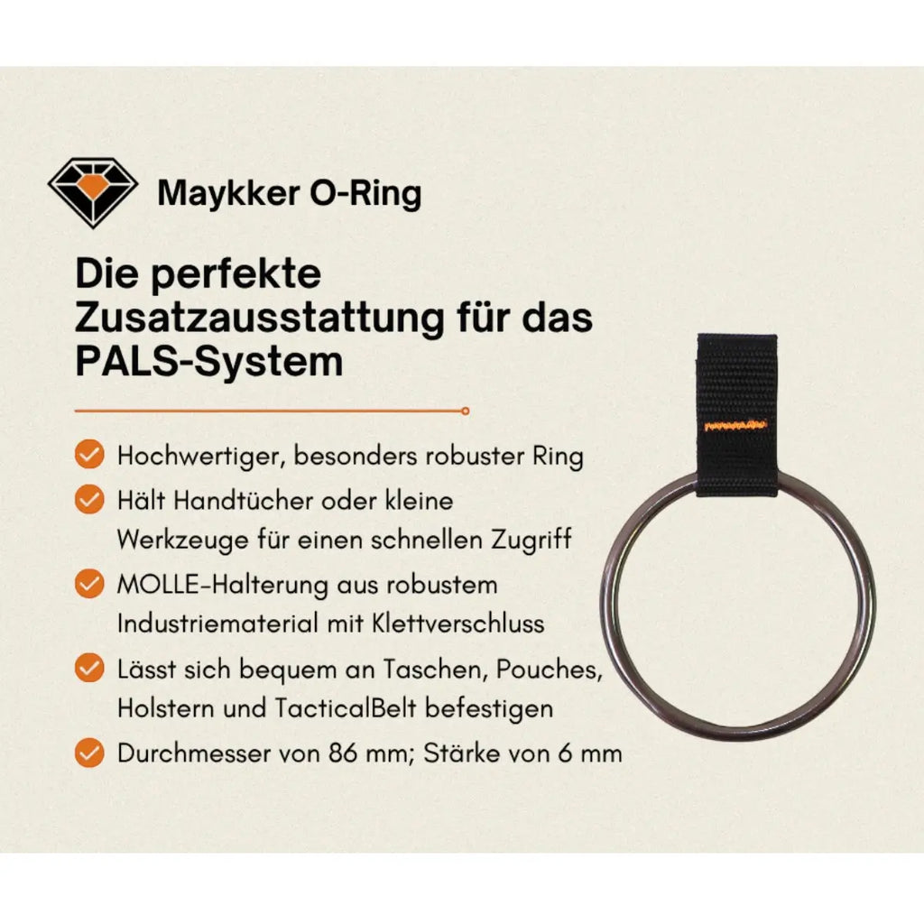 MAYKKER O-Ring für schnelles Ein- und Ausfädeln von Tüchern Eigenschaften