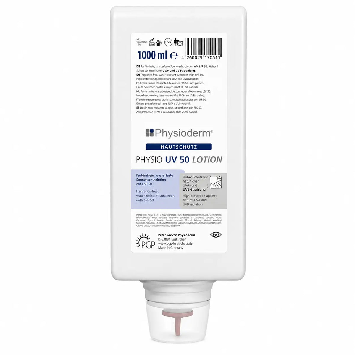 Sonnencreme UV 50 - 1 Liter