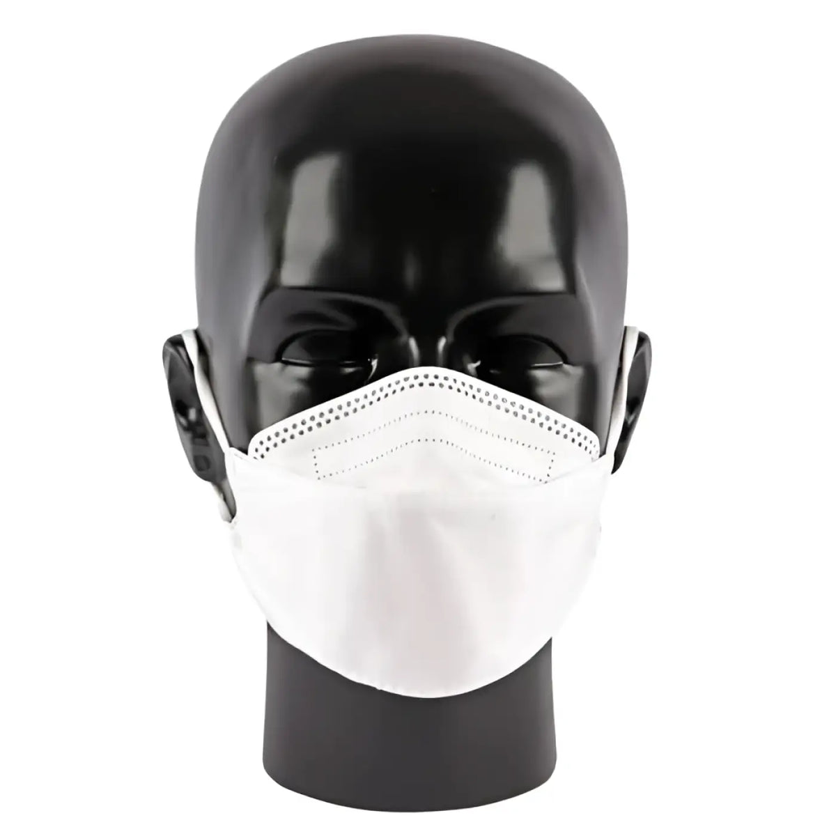 Weiße atmungsaktive ffp2 atemschutzmaske mit 3d design aus pp-material und elastischen ohrschlaufen 20 stück