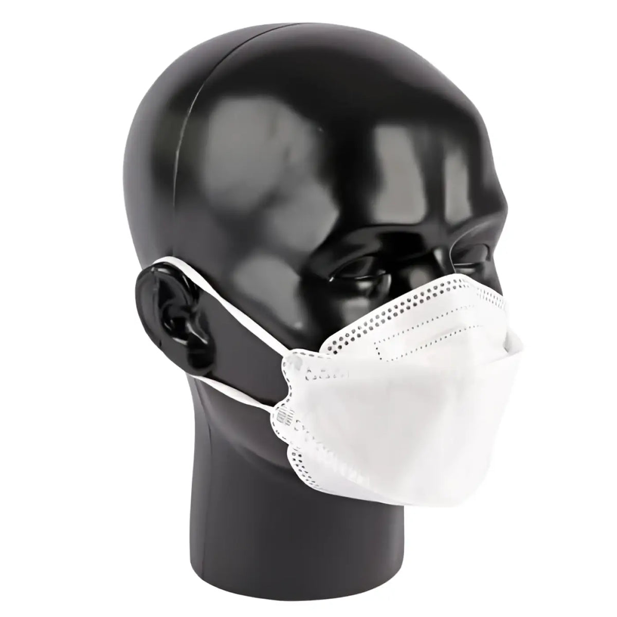 Weiße disposable Atemschutzmasken FFP2 mit elastischen Ohrschlaufen und plissee design aus PP 20 stück