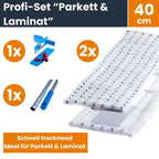 Weißer mikrofaser-wischmop mit schwarzem punktmuster für schnelltrocknende bodenreinigung bei parkett und laminat