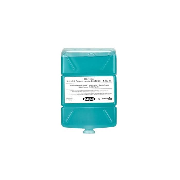 Tealfarbiger plastik-seifenspender bulkysoft blue lotion soap seifenkartusche 1l mit weißem label