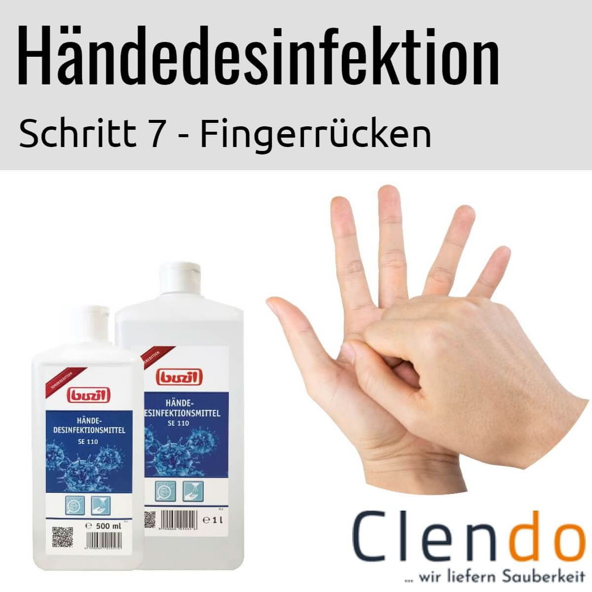 Weißes plastikflasche buzil händedesinfektion se110 d110 500 ml mit blauem etikett und rotem logo
