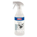 Weiße kunststoff-sprühflasche mit weißer abzugdüse clean up g 555 fleckenentferner von buzil 600ml
