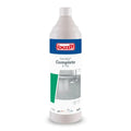 Weiße kunststoffflasche buzil corridor complete s732 bodenreiniger mit blaugrünem etikett inhalt 1 liter