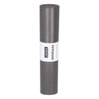 A roll of deiss standard 30 liter dark gray glossy hdpe plastic trash bags with german label