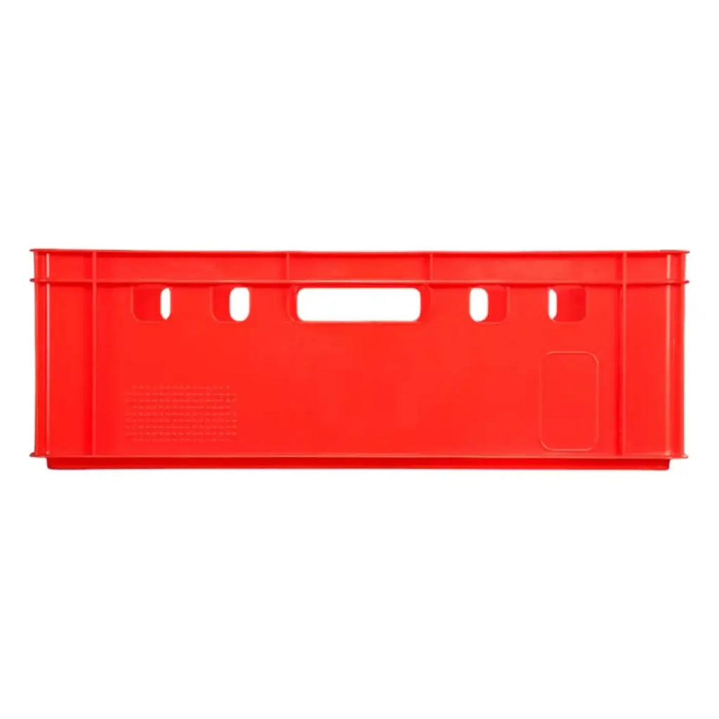 Rote eurobox stapelbox 60x40x20 cm aus hdpe mit geformten griffen und verstärkten seiten aus kunststoff