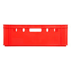 Rote eurobox stapelbox 60x40x20 cm aus hdpe mit geformten griffen und verstärkten seiten aus kunststoff