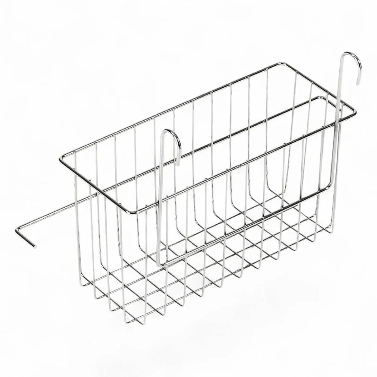 Floorstar deichselkorb dk1 fahrwagen solid chrome drahtkorb mit rechteckigem gitter und zwei gebogenen haken zum aufhängen