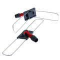 Floorstar halter feuchtwischmopps klappbar mit schwarz roten plastikhalterungen und silbernen metalldetials