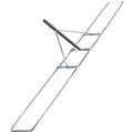 Silberne metallleiter mit teleskopgriff und verstellbaren stufen für floorstar halter feuchtwischmopps 110cm starr