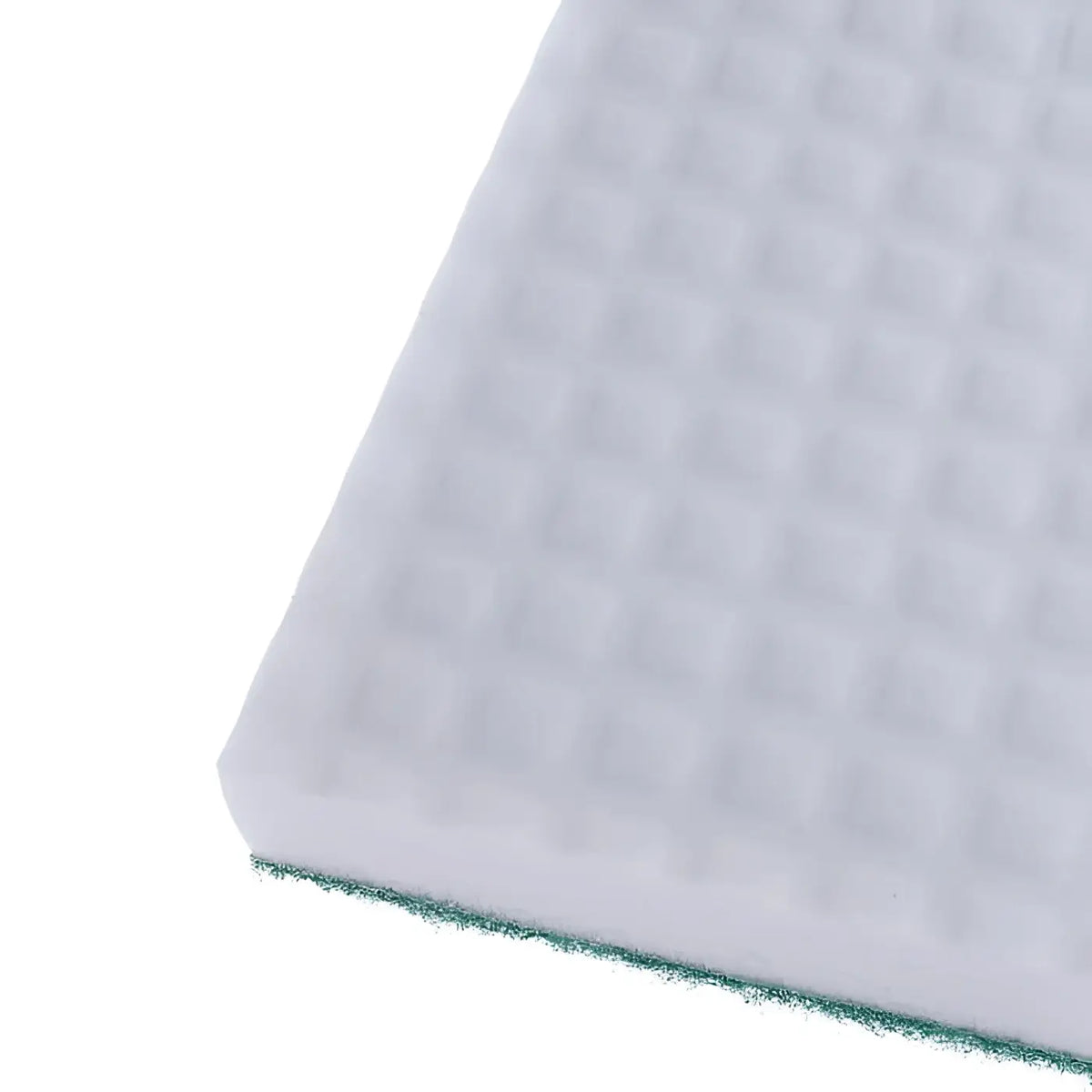 Weißes rechteckiges Floorstar Magic-Superhandpad aus melamin mit strukturierter gitteroberfläche und grünem abrasivrand