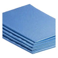 Stack aus fünf hellblauen mikrofasertüchern floorstar gläser-poliertuch 50x70 cm für schonende reinigung