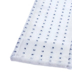 White microfiber cloth with dark blue embroidered dots for floorstar microfasermopp thenufil top cleaning use