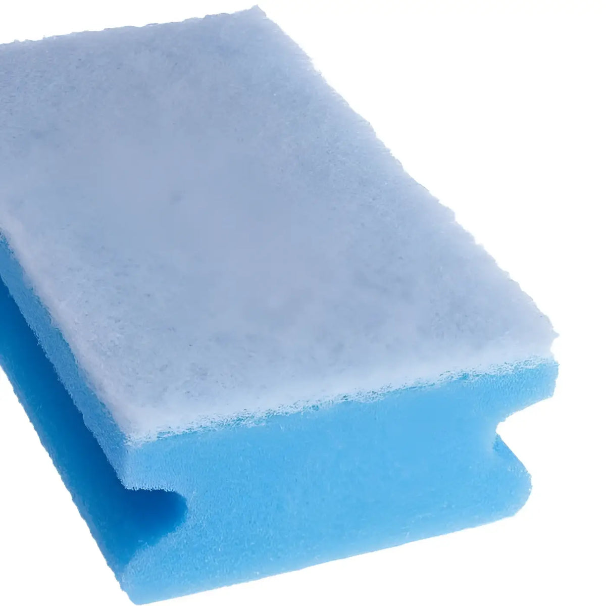 Blauer dualseitiger padschwamm floorstar mit weicher strukturierter oberseite und fester schaumbasis 15 x 9 x 4,5 cm