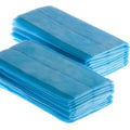 Stapel hellblauer mikrofaser-reinigungstücher für floorstar staubbindender einwegmopp 40 cm 20 stück