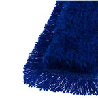 Floorstar staubwischmopp acryl blau plüschiger badezimmerteppich mit dichter shaggy-textur und langer fransenkante