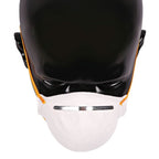 Ffp 2 nr atemschutzmaske vorgeformt mit weißer n95 respirator maske orange elastische ohrschlaufen und metallischer nasenbügel
