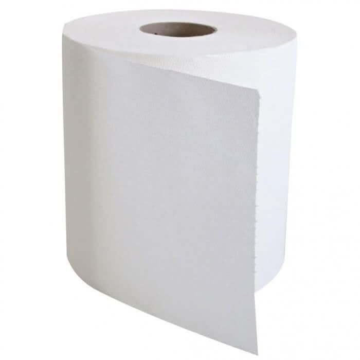 HygoClean handtuchrolle 2-lagig weiße papiertuchrolle mit pappröhre für den haushalt und gewerbe