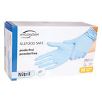 Hygonorm "Allfood Safe" Nitril-Handschuhe Blau 250 Stück von Franz Mensch als hygienische Handschuhe für Reinigungsbedarf