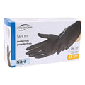 Hygonorm "Safe Fit" Nitril-Handschuhe Schwarz 200 Stück von Franz Mensch, puderfreie schwarze Arbeitshandschuhe