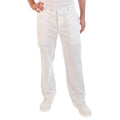 Weiße Hygostar HACCP-Hose aus Polycotton mit geradem Schnitt und klassischen Gürtelschlaufen nach DIN 10524