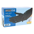 Hygostar safe light schwarze nitrilhandschuhe medium in pulverfrei 100 stück im hygo star markenkarton