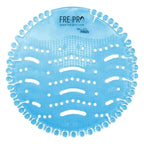 Frepro wave 2.0 urinaleinlage 2 stück mit hellblauem, strukturiertem perforiertem design und erhöhter perlenkante