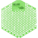 Grün sechseckige frepro wave 3d urinaleinlage mit frischem geruch und geruchskontrollmatte