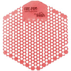 Pink sechseckige frepro wave 3d urinaleinlage urinalsieb mit frischem geruchskontrollmatte