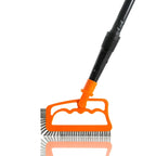 Fuginator kombi-adapter 24mm mit orangefarbenem plastikgriff und metallborsten an schwarzem verstellbarem stiel
