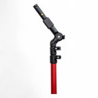 Schwarz-roter, verstellbarer tripodkopf mit strukturiertem griff für gardiner adapter ung ergotec moerman konus
