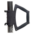 Black ergonomischer gardiner haltegriff mit schnellspanner und texturierter griffoberfläche zur sicheren befestigung am element 10 rohr
