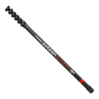 Black carbon fiber teleskopstange gardiner slx micro 5 meter mit roten akzenten und branding