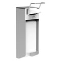 Silver und weißer wandmontierter handdesinfektionsspender greven euromat 1000 n mit modernem design