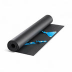 Hermes auffangwanne 3.0 schwarze yogamatte mit blauen riemen für rutschfesten halt und komfort