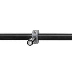 Schwarzer carbonfaserstab mit silberner metallklemme und stecker für hermes kombilanze ecoline 10 m
