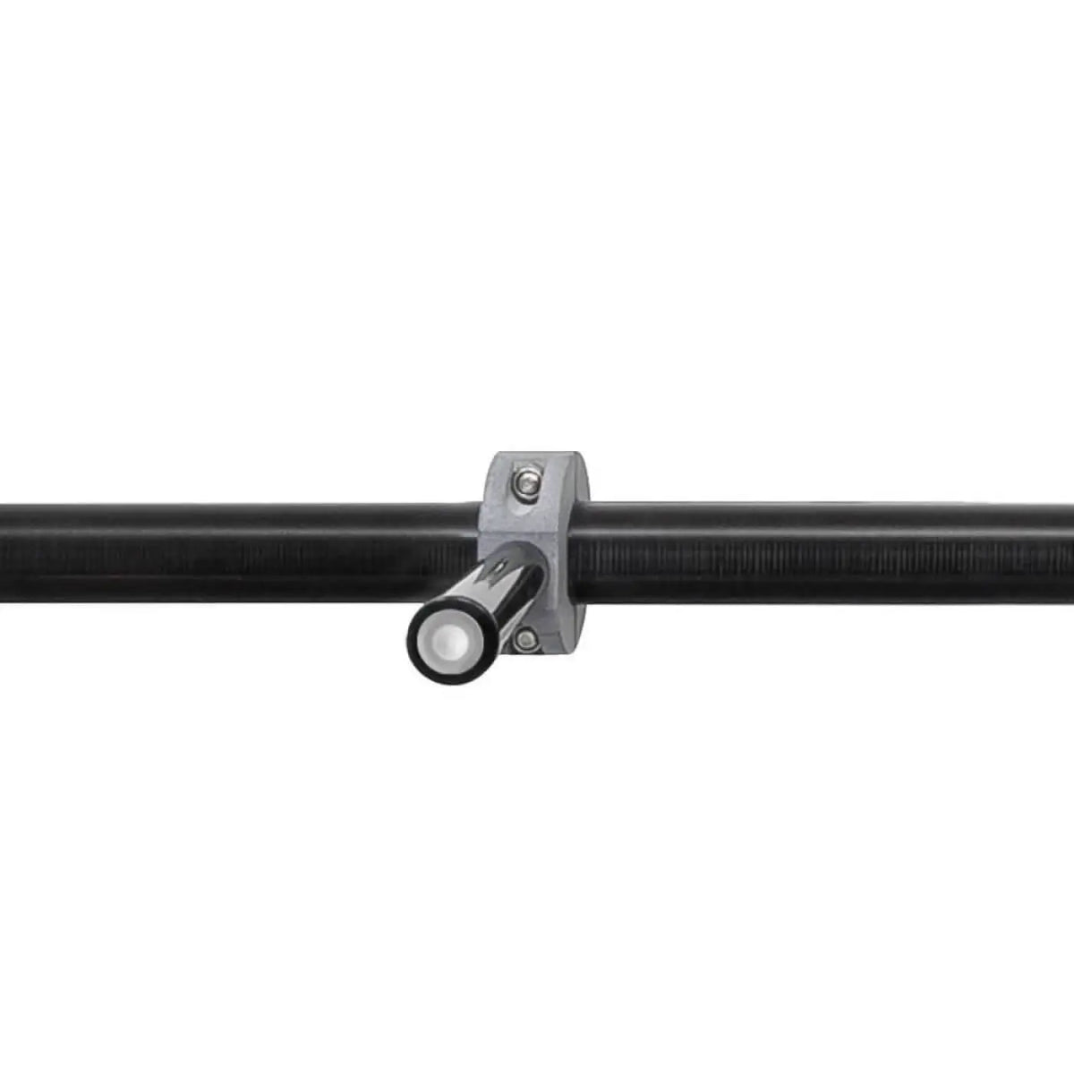 Schwarzer carbonfaserstab mit silberner metallklemme und stecker für hermes kombilanze ecoline 10 m
