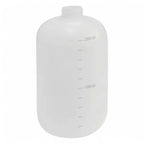 Transparente weiße plastikflasche mit milliliter-skala für hermes schaumlanze fassadenreinigung produkt