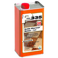 Orange metalldose mit rotem deckel und weißem etikett mit p335 branding für hellen marmorsealant hmk p335 antik marmorbeize hell