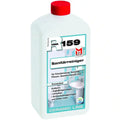 Weiße plastikflasche mit rotem verschluss und türkisfarbener etikette hmk r159 sanitärreiniger von möller stone care