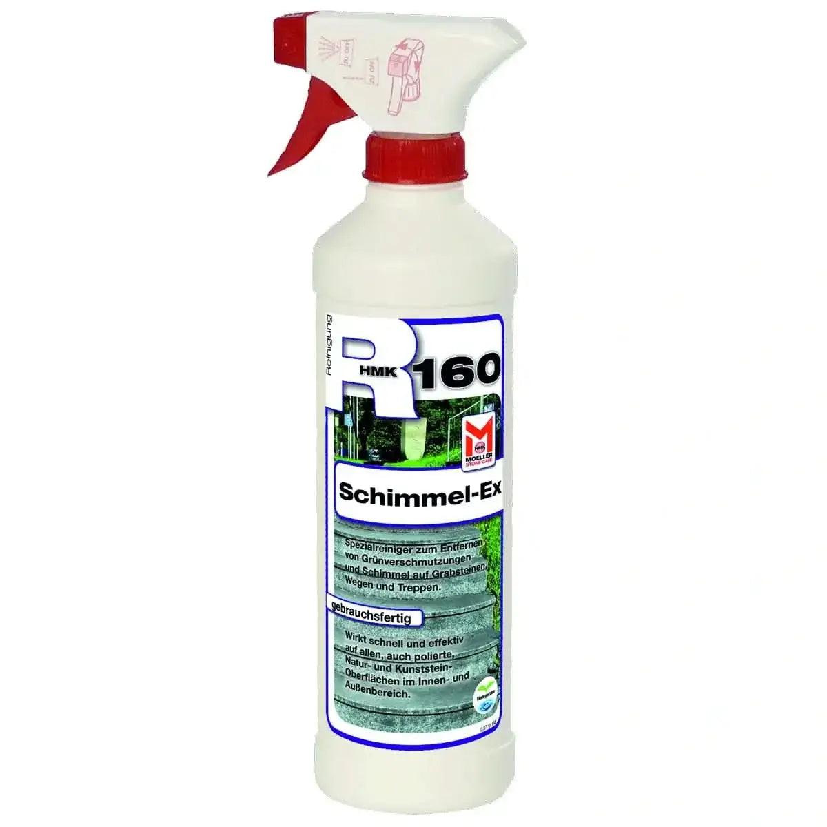 Sprühflasche HMK R160 Schimmel-Ex von HMK Möller-Stone-Care als effektives Reinigungmittel gegen Schimmel und Grünbelag