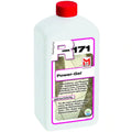 Weiße kunststoffflasche mit rotem deckel und lila etikett für möller stone care power-gel spezialreiniger 5l