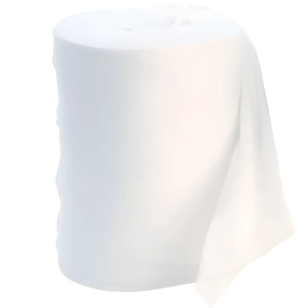Eine rolle weiße, weich strukturierte medizinische kompresse für hygoclean desinfektionstücher pet 20x36cm