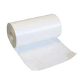 Eine rolle weißer, glatt strukturierter hygienischer hdpe müllbeutel für kosmetikeimer 10 liter von hygoclean