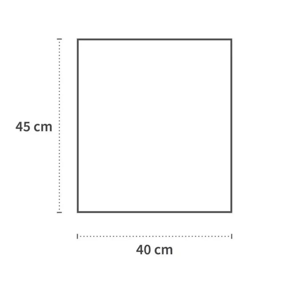 Minimalistisches weißes quadratmatte 45x40 cm mit schwarzen linien für hygoclean müllbeutel 10 liter hdpe