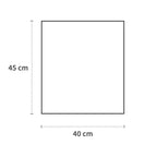 Minimalistisches weißes quadratmatte 45x40 cm mit schwarzen linien für hygoclean müllbeutel 10 liter hdpe