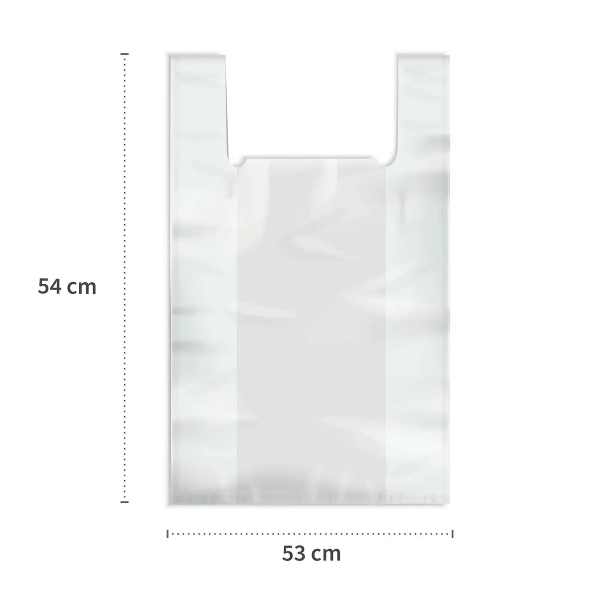 HygoClean clear plastic hdpe müllbeutel mit tragegriff und 54 cm höhe für einfache entsorgung